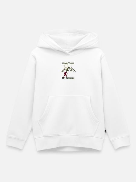 Verfolgen Sie Spuren, nicht Fristen - Kinder Premium Organic Hoodie - Weiß