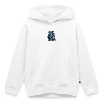Écureuil au thé - Sweat Premium à capuche enfant bio - blanc - Devant - AI Model Kid Female (0cm)