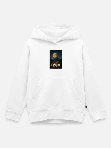 Moonlit Camp Mehr erkunden - Kinder Premium Organic Hoodie - Weiß