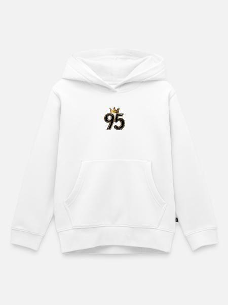 95 Zahl Krone - Kinder Premium Organic Hoodie - Weiß