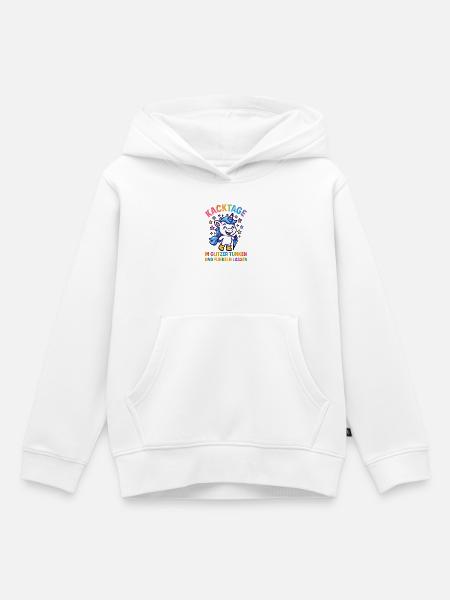 Lustiges Einhorn - Kinder Premium Organic Hoodie - Weiß