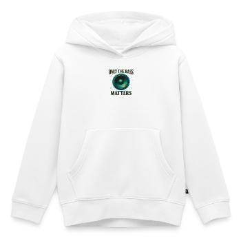 Techno – Only the Bass Matters - Kids Premium Organic Hoodie - white - Front - AI Model Kid Female (0cm)