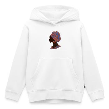 Africa African Woman Traditional Design - Kids Premium Organic Hoodie - white - Front - AI Model Kid Female (0cm)