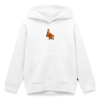 Sea Otter Cartoon Halloween - Kids Premium Organic Hoodie - white - Front - AI Model Kid Female (0cm)