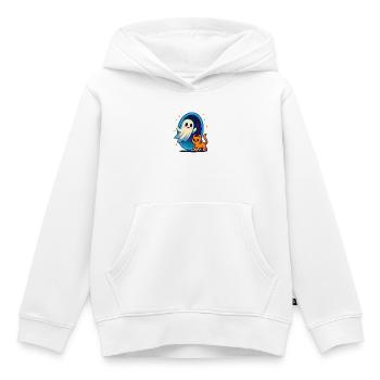 Chat fantôme à travers le portail stellaire - Sweat Premium à capuche enfant bio - blanc - Devant - AI Model Kid Female (0cm)