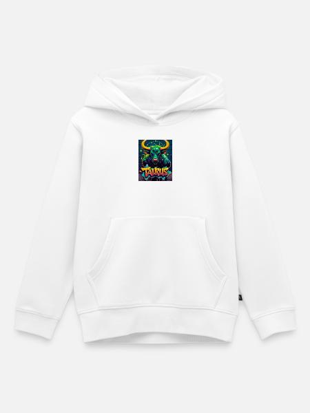 Stier - Kinder Premium Organic Hoodie - Weiß
