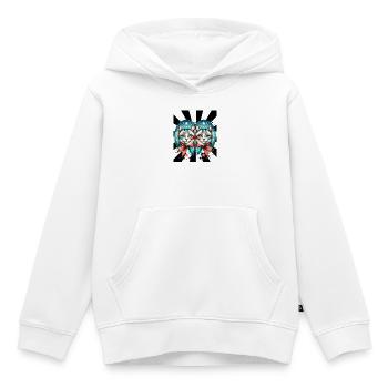 Années 60 Rétro Chats Chat - Sweat Premium à capuche enfant bio - blanc - Devant - AI Model Kid Female (0cm)