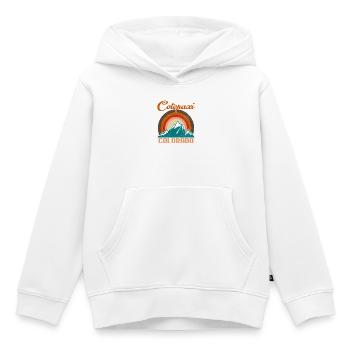 Cotopaxi, Colorado - Sweat Premium à capuche enfant bio - blanc - Devant - AI Model Kid Female (0cm)