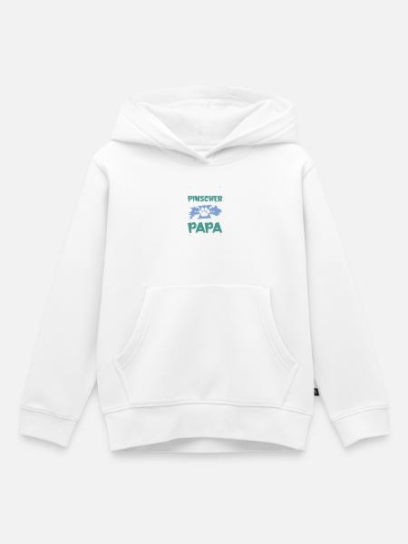 pinscher hunde papa - Kinder Premium Organic Hoodie - Weiß