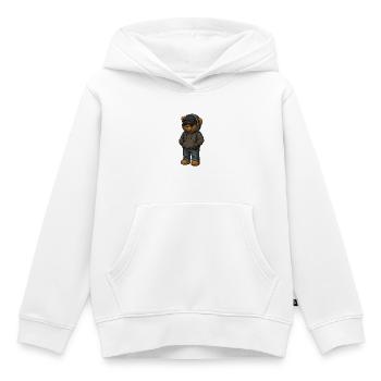 Urban Hoodie Beer - Kinder Premium hoodie biologisch - wit - Voor - AI Model Kid Female (0cm)
