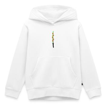 Lame de flamme Katana - Sweat Premium à capuche enfant bio - blanc - Devant - AI Model Kid Female (0cm)