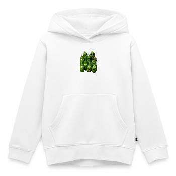 Grüne Gurken Truppe - Kinder Premium Organic Hoodie - Weiß - Vorne - AI Model Kid Female (0cm)