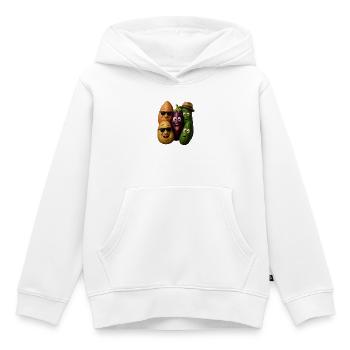 Fröhliche Gemüsehelden Gruppe - Kinder Premium Organic Hoodie - Weiß - Vorne - AI Model Kid Female (0cm)