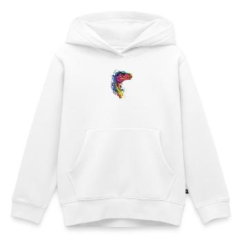 Raptor Velociraptor Dinosaur Dino Raptors - Kids Premium Organic Hoodie - white - Front - AI Model Kid Female (0cm)