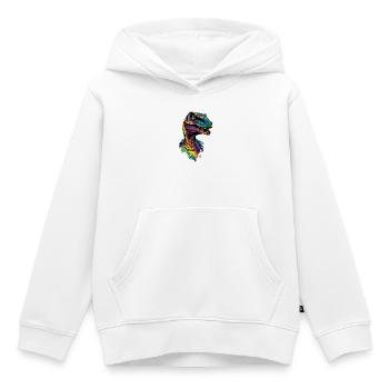 Raptor Velociraptor Dinosaur Dino Raptors - Kids Premium Organic Hoodie - white - Front - AI Model Kid Female (0cm)