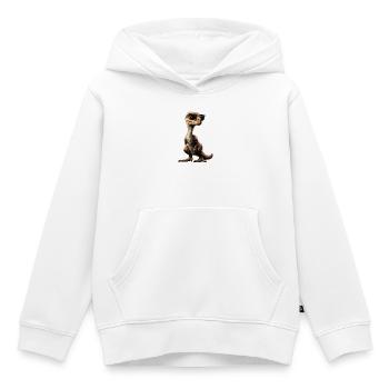 Raptor Velociraptor Dinosaur Dino Raptors - Kids Premium Organic Hoodie - white - Front - AI Model Kid Female (0cm)