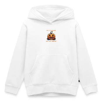 Hello Darkness Pumpkin Halloween Humor Kürbis - Kinder Premium Organic Hoodie - Weiß - Vorne - AI Model Kid Female (0cm)