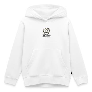 Liebe & Ehe Trauringe - Liebe & Ehe - Kinder Premium Organic Hoodie - Weiß - Vorne - AI Model Kid Female (0cm)