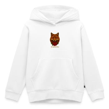 Fuchs mit Rose - Credendo Vides - Kinder Premium Organic Hoodie - Weiß - Vorne - AI Model Kid Female (0cm)