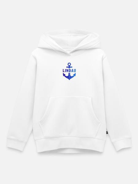 Anker Lindau Bodensee - Kinder Premium Organic Hoodie - Weiß