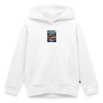 Oslo - Kinder Premium Organic Hoodie - Weiß - Vorne - AI Model Kid Female (0cm)