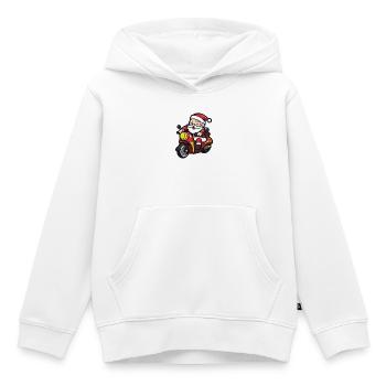 Véhicule du Père Noël - Sweat Premium à capuche enfant bio - blanc - Devant - AI Model Kid Female (0cm)