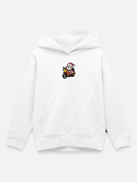 Weihnachtsmann Santa Fahrzeug - Kinder Premium Organic Hoodie - Weiß