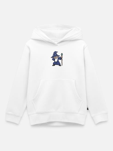 Dabbing Wizard – Lustiger Zauberer Design - Kinder Premium Organic Hoodie - Weiß