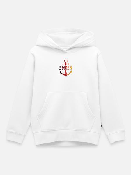 Anker Emden Nordsee - Kinder Premium Organic Hoodie - Weiß