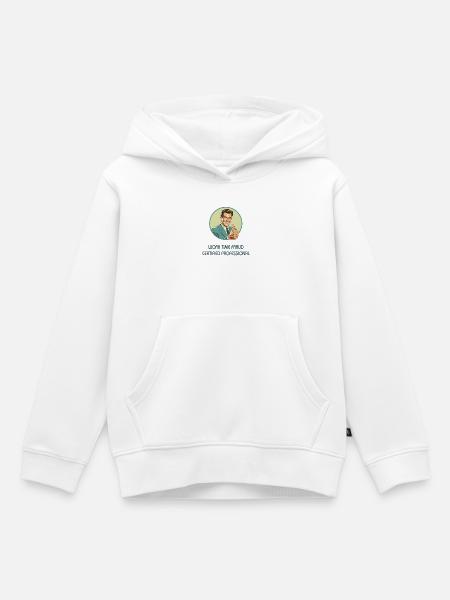 Work Time Fraud – Certified Professional - Kinder Premium Organic Hoodie - Weiß