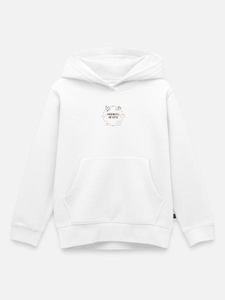 Dankbare Herzen Thanksgiving Kreis - Kinder Premium Organic Hoodie - Weiß