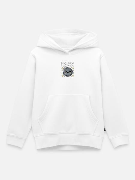 Schere Stein Papier Kawaii Rock - Kinder Premium Organic Hoodie - Weiß