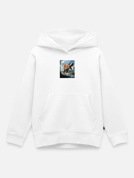 Spinosaurus - Kinder Premium Organic Hoodie - Weiß