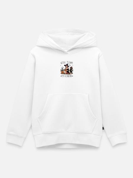 Hexe liest von Pumpkin Glow - Kinder Premium Organic Hoodie - Weiß