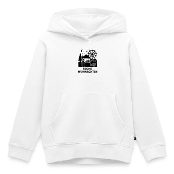Frohe Weihnachten Silhouette - Kinder Premium Organic Hoodie - Weiß - Vorne - AI Model Kid Female (0cm)