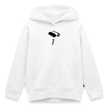 parachute - Sweat Premium à capuche enfant bio - blanc - Devant - AI Model Kid Female (0cm)