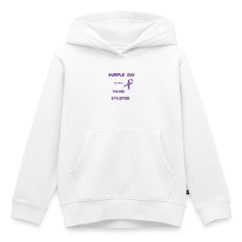 Purple Day Epilepsie Aufklärung - Kinder Premium Organic Hoodie - Weiß - Vorne - AI Model Kid Female (0cm)