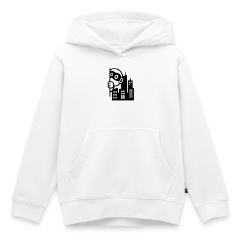 Urbaner Held | Rebell in der Großstadt - Kinder Premium Organic Hoodie - Weiß - Vorne - AI Model Kid Female (0cm)