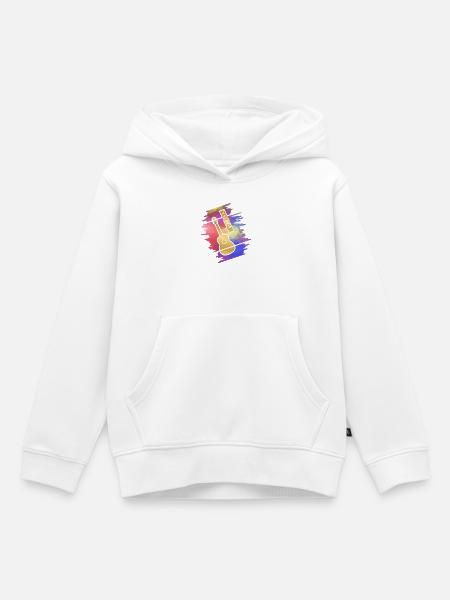 Guitar Edgar - Kinder Premium Organic Hoodie - Weiß