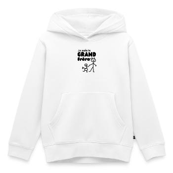 I'm The Big Brother Baby Announcement Gift - Kids Premium Organic Hoodie - white - Front - AI Model Kid Female (0cm)