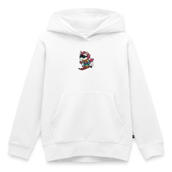 Mignon licorne de ski en costume arc-en-ciel - Sweat Premium à capuche enfant bio - blanc - Devant - AI Model Kid Female (0cm)