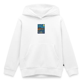 Marseille, France - Kids Premium Organic Hoodie - white - Front - AI Model Kid Female (0cm)