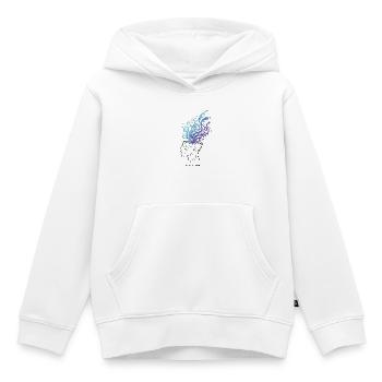 Mente Creativa – Ilustración Abstracta del Cerebro - Sweat Premium à capuche enfant bio - blanc - Devant - AI Model Kid Female (0cm)