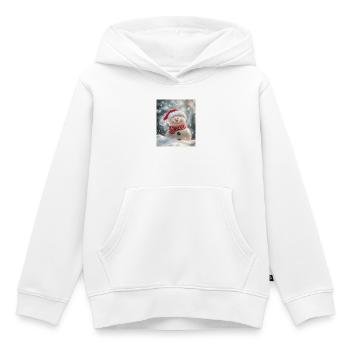 Schneemann - Kinder Premium Organic Hoodie - Weiß - Vorne - AI Model Kid Female (0cm)