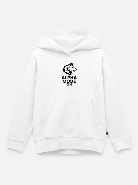 Alpha-Modus An - Kinder Premium Organic Hoodie - Weiß