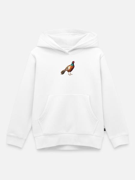 Fasane Fasan - Kinder Premium Organic Hoodie - Weiß