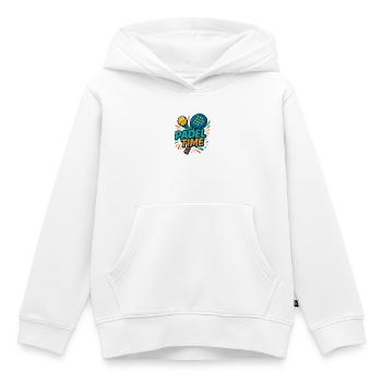 Explosion de couleurs du temps du Padel - Sweat Premium à capuche enfant bio - blanc - Devant - AI Model Kid Female (0cm)