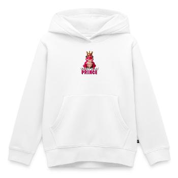 GRENOUILLE Où est mon Prince - Sweat Premium à capuche enfant bio - blanc - Devant - AI Model Kid Female (0cm)