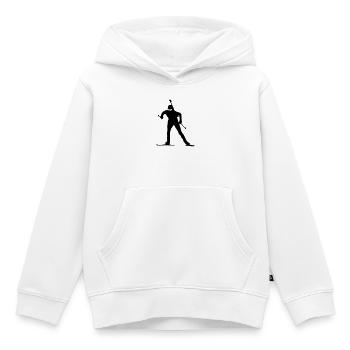 biathlon - Sweat Premium à capuche enfant bio - blanc - Devant - AI Model Kid Female (0cm)