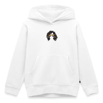 Regenbogenschattierungen Lockiges Afro-Mädchen-Haar Pride Retro - Kinder Premium Organic Hoodie - Weiß - Vorne - AI Model Kid Female (0cm)